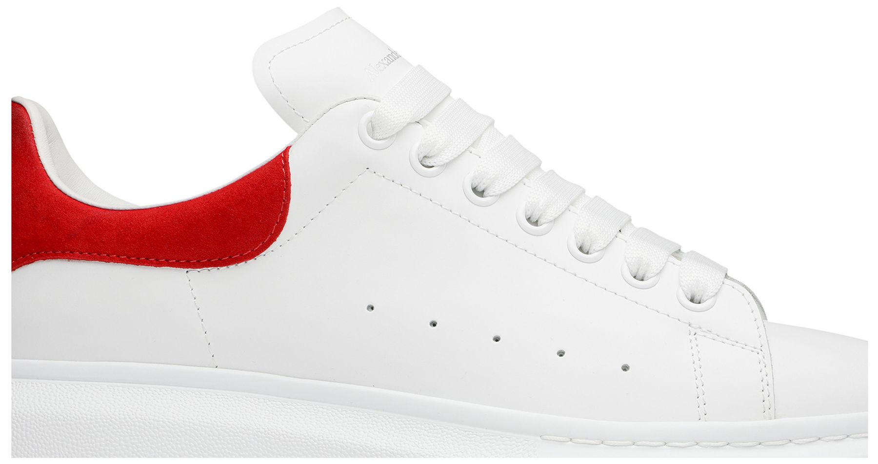 alexander mcqueen white & red oversized sneakers