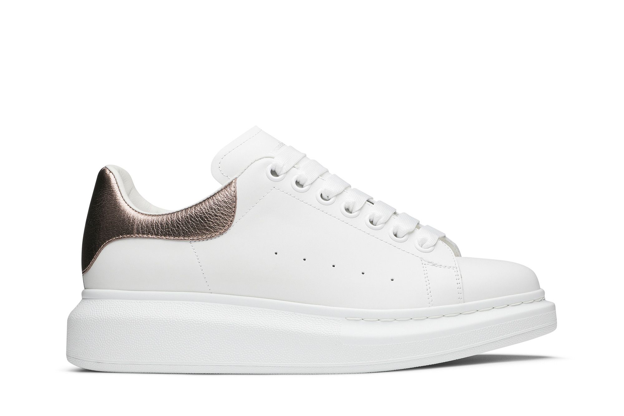 Alexander mcqueen rose gold sneakers on sale