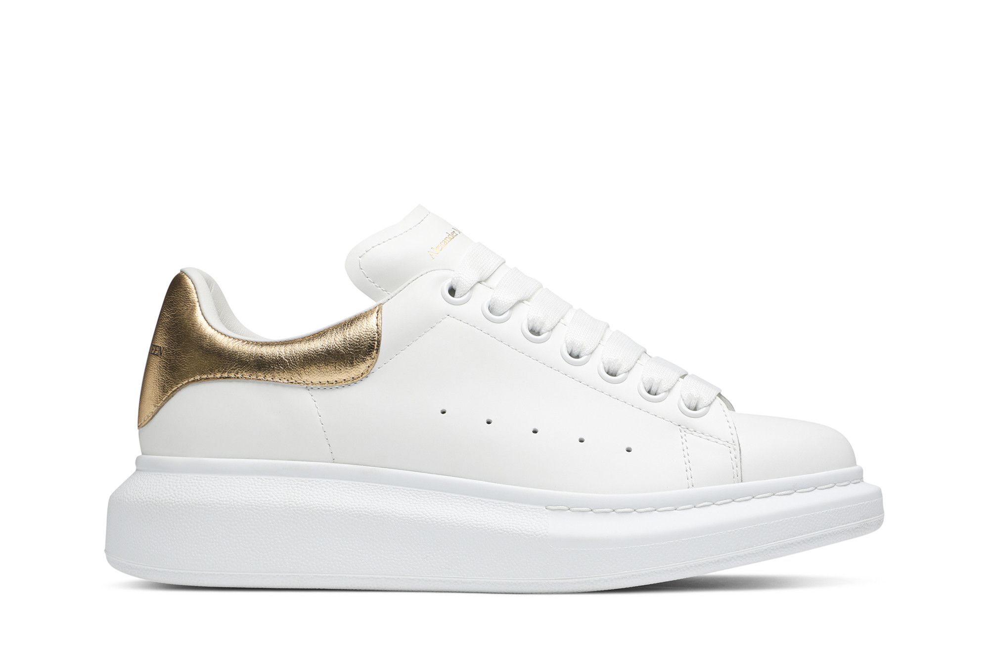 Alexander McQueen Wmns Oversized Sneaker White Light Gold