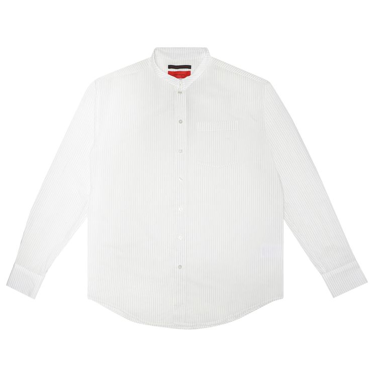 Eckhaus Latta Dog Ear Button Down Pencil Stripe