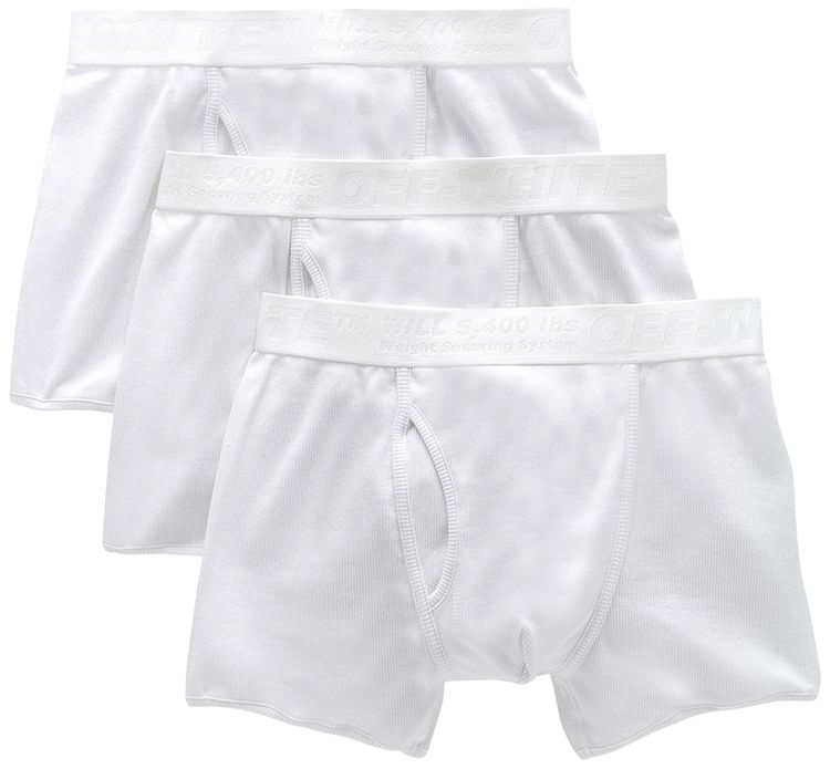 Off White Boxer Shorts Tri Pack White