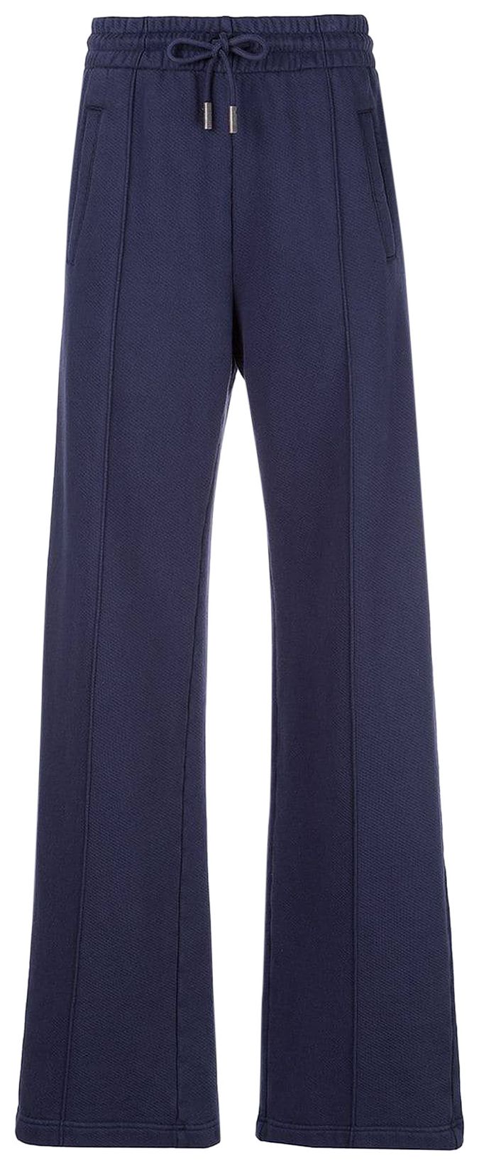 Off White Diagonal Track Pant Dark Blue