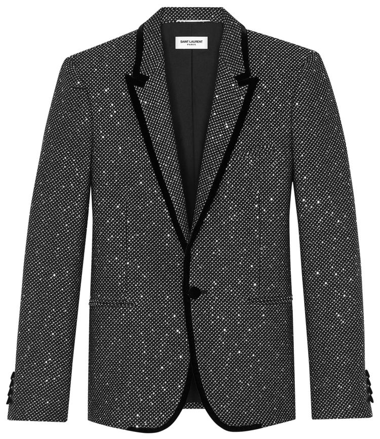 Saint Laurent Embellished Blazer Black