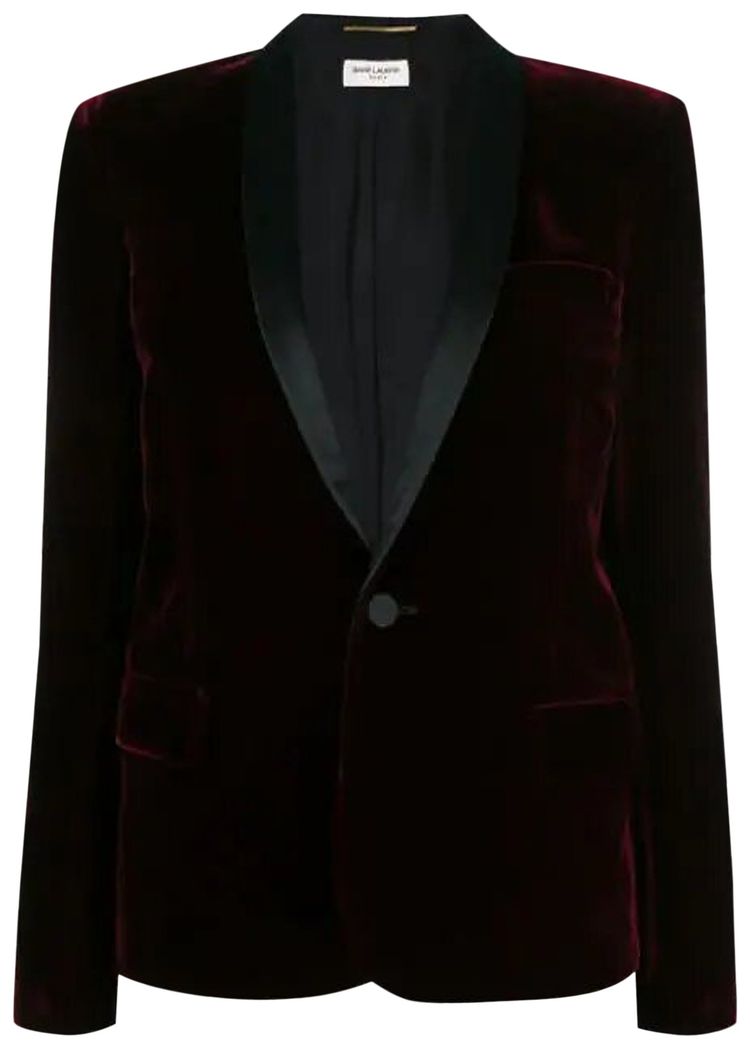 Saint Laurent Tuxedo Blazer Red
