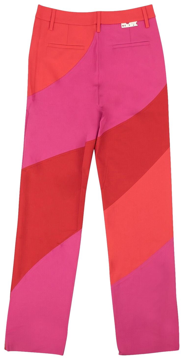 Off White Spiral New Formal Pant RedFuchsia