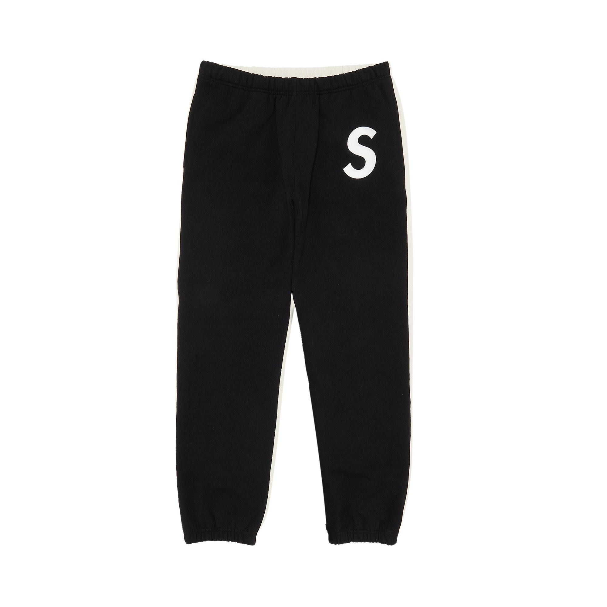 Supreme S Logo Split Sweatpant 'Black' | GOAT