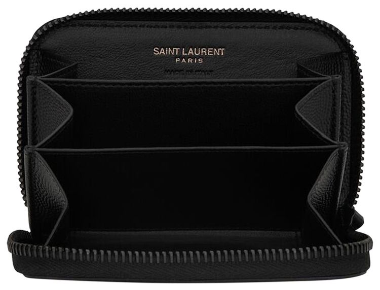 Saint Laurent Monogramme Zip Wallet Black