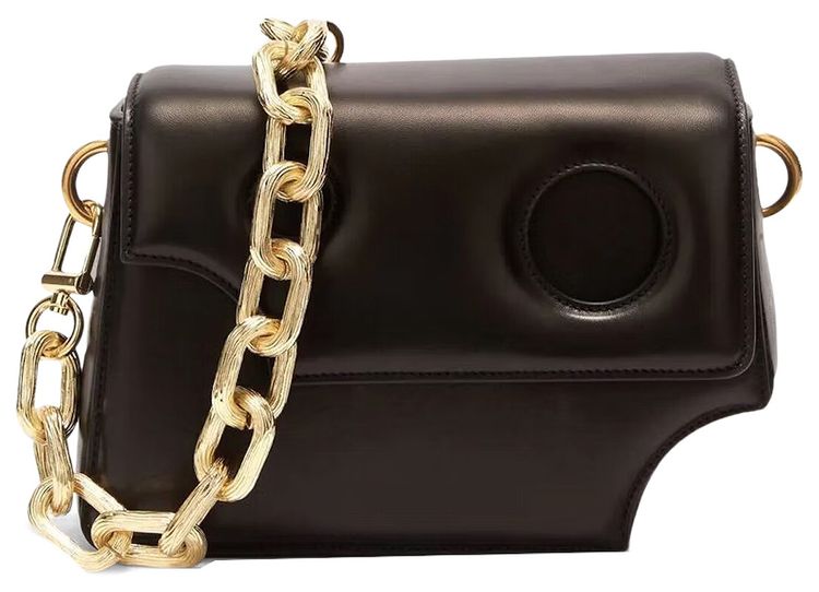 Off White Logo Print Shoulder Bag Black