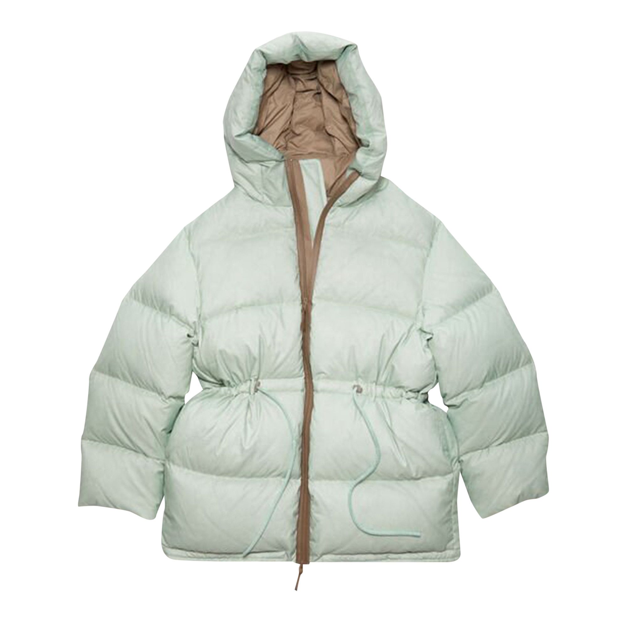 Hooded puffer top coat acne