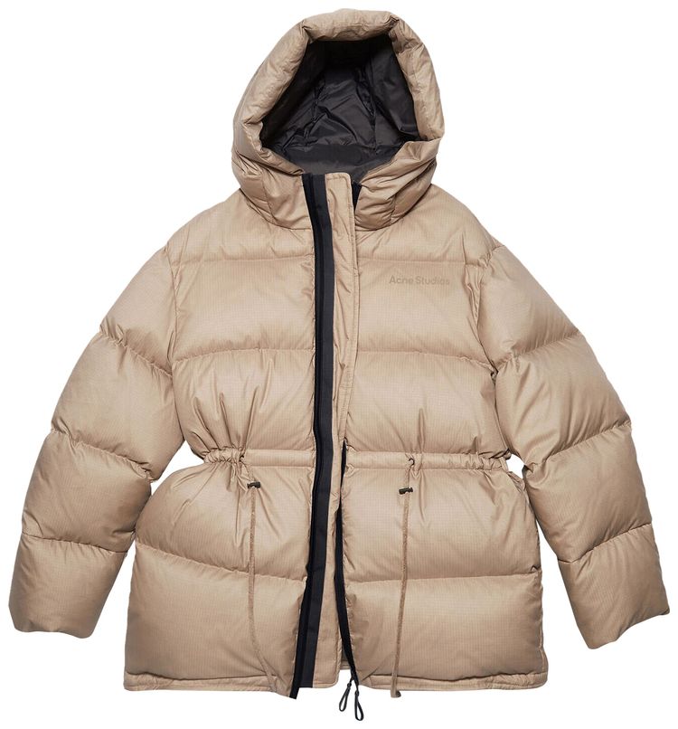 Acne Studios Hooded Puffer Jacket Mushroom Beige