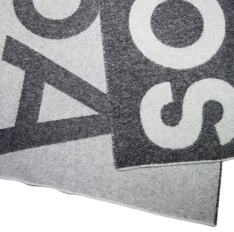 Acne Studios Logo Jacquard Scarf Black