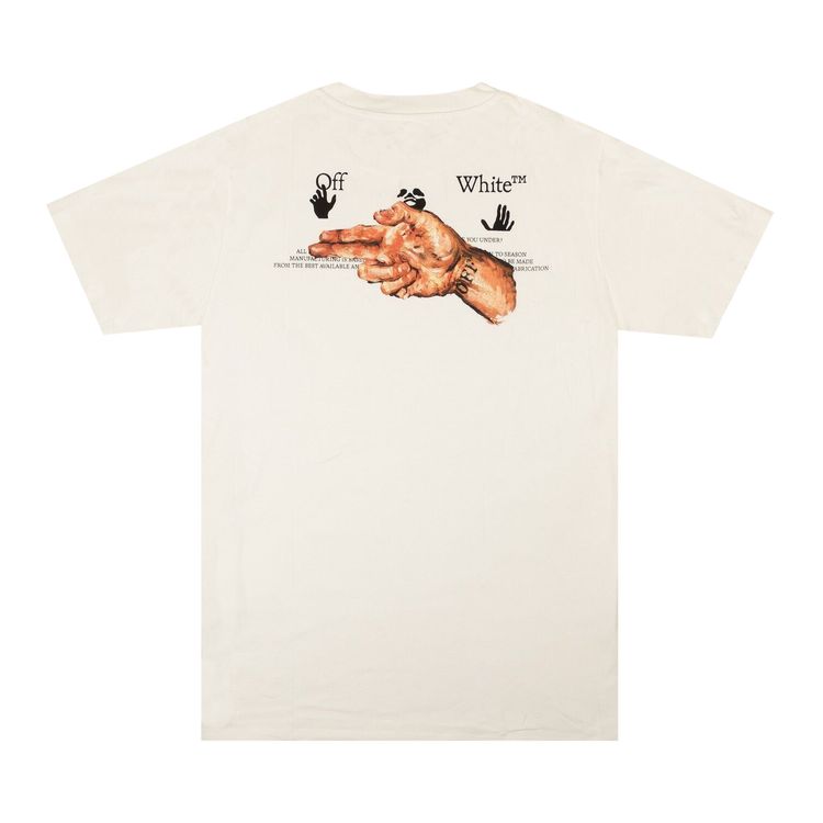 Off White Pascal Print Slim T Shirt White