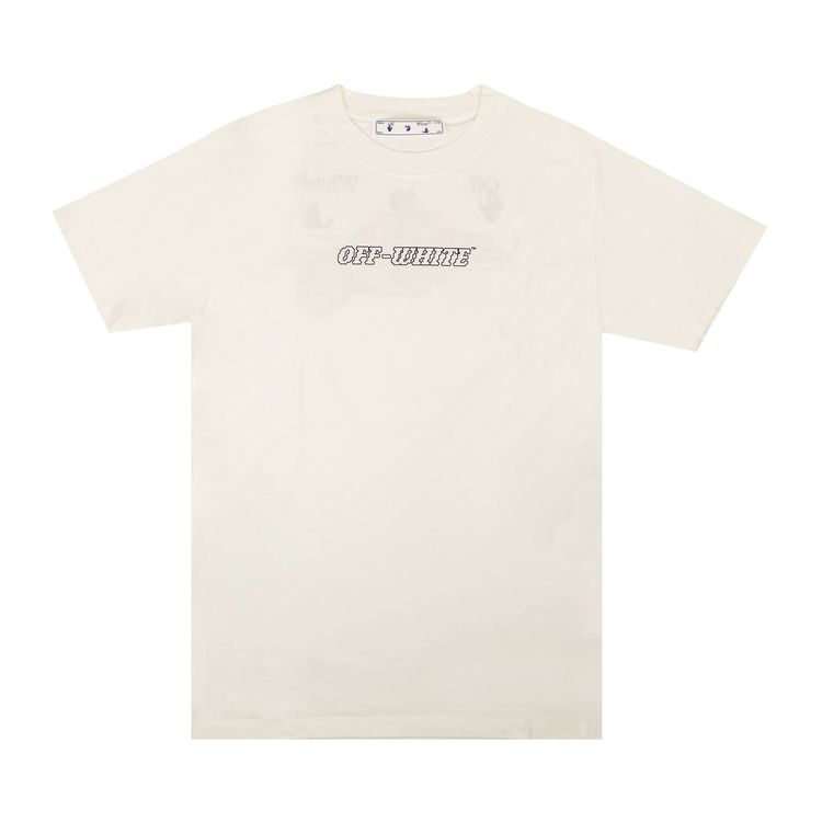 Off White Pascal Print Slim T Shirt White