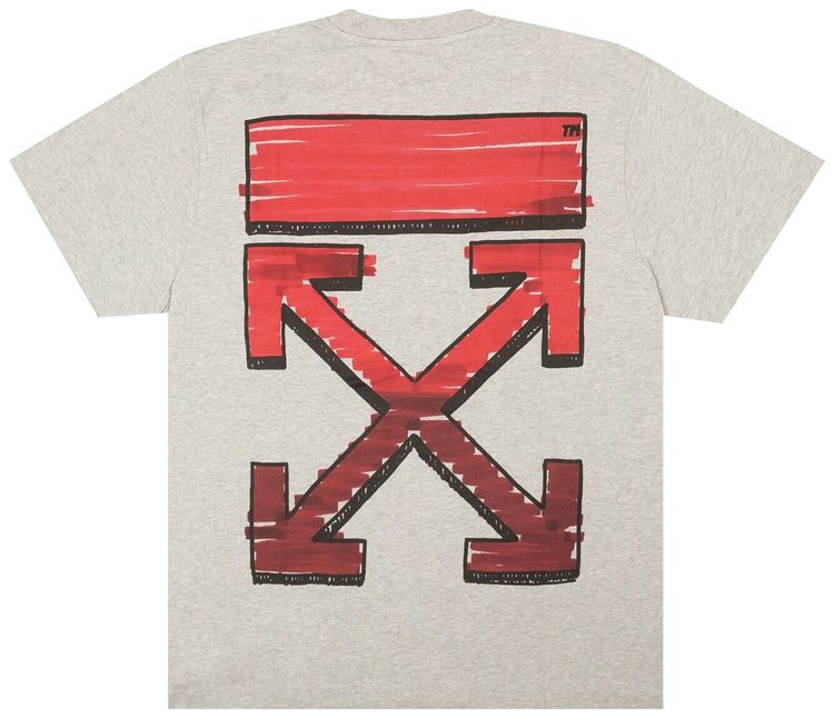 Off White Marker Arrow T Shirt Grey