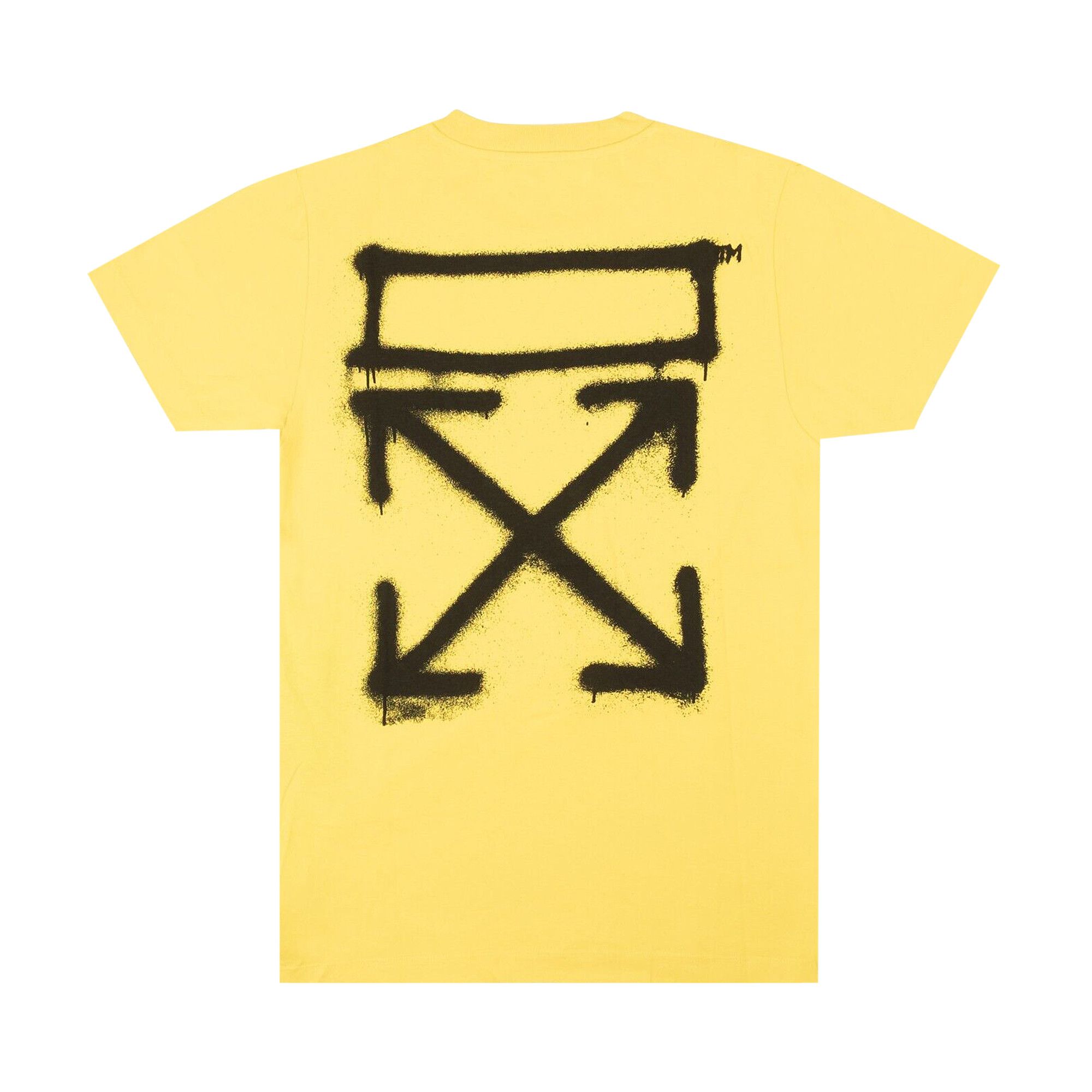 Off white black and yellow t shirt best sale