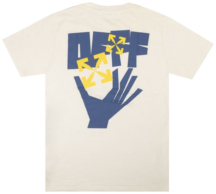 Off White Hands Arrows T Shirt Blue