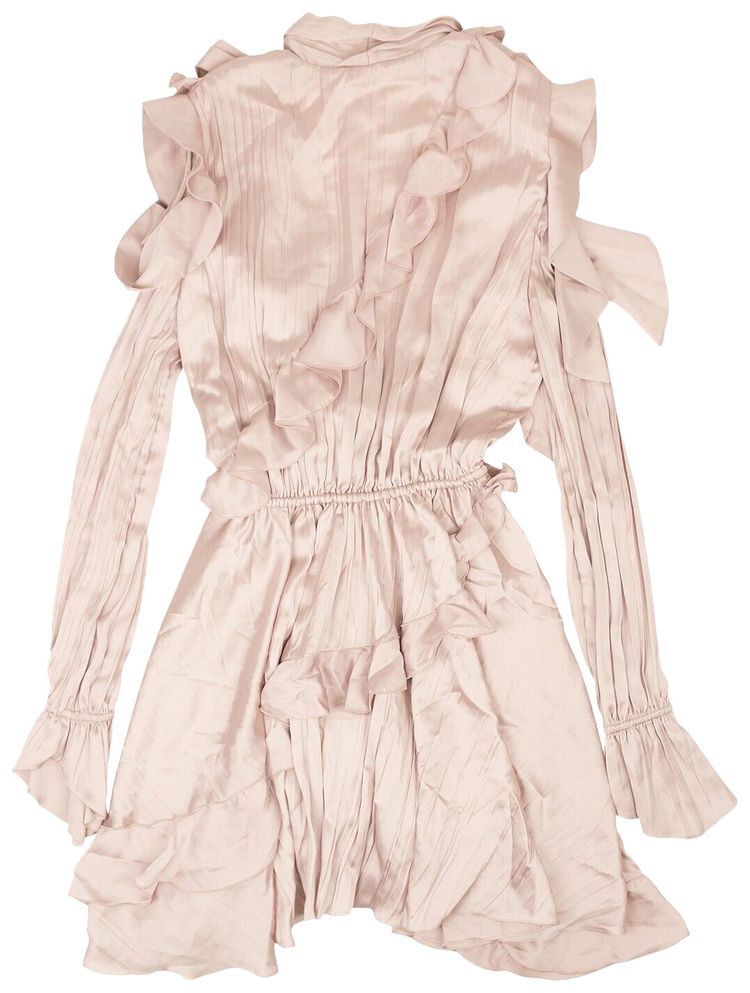 Off White Ruffled Dress nude pink