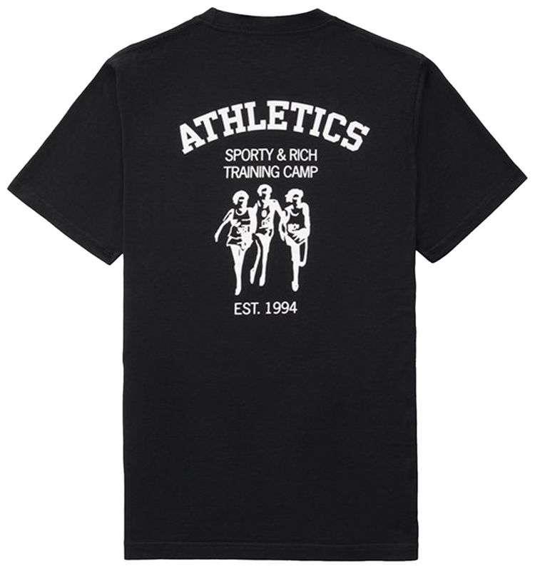 Sporty  Rich Training Camp T Shirt BlackWhite