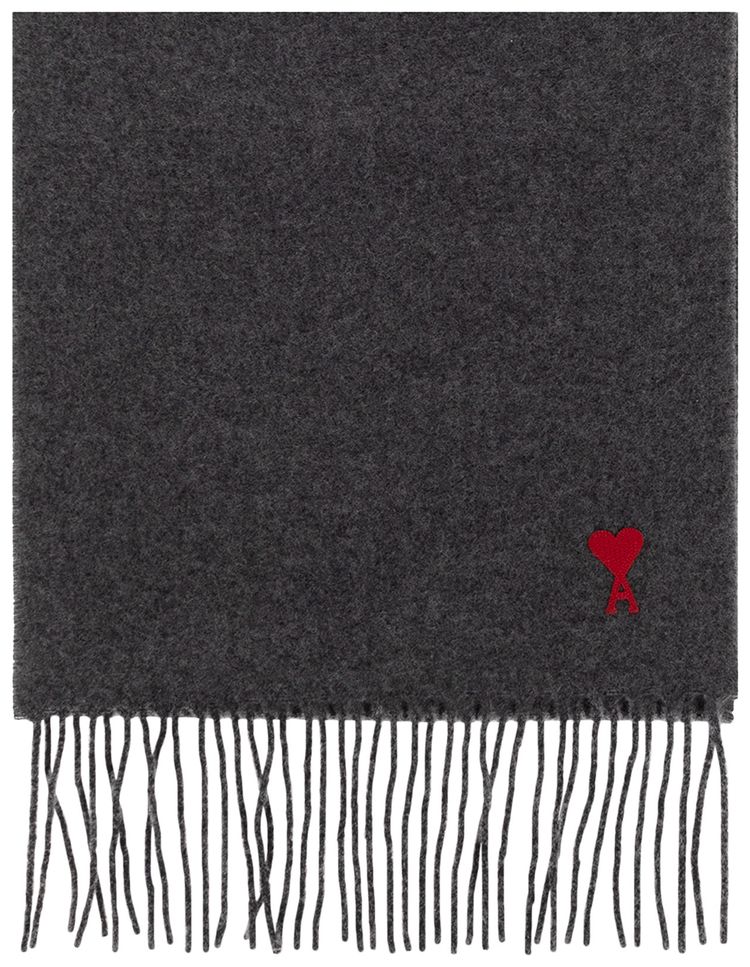 Ami Oversized Scarf Dark Grey