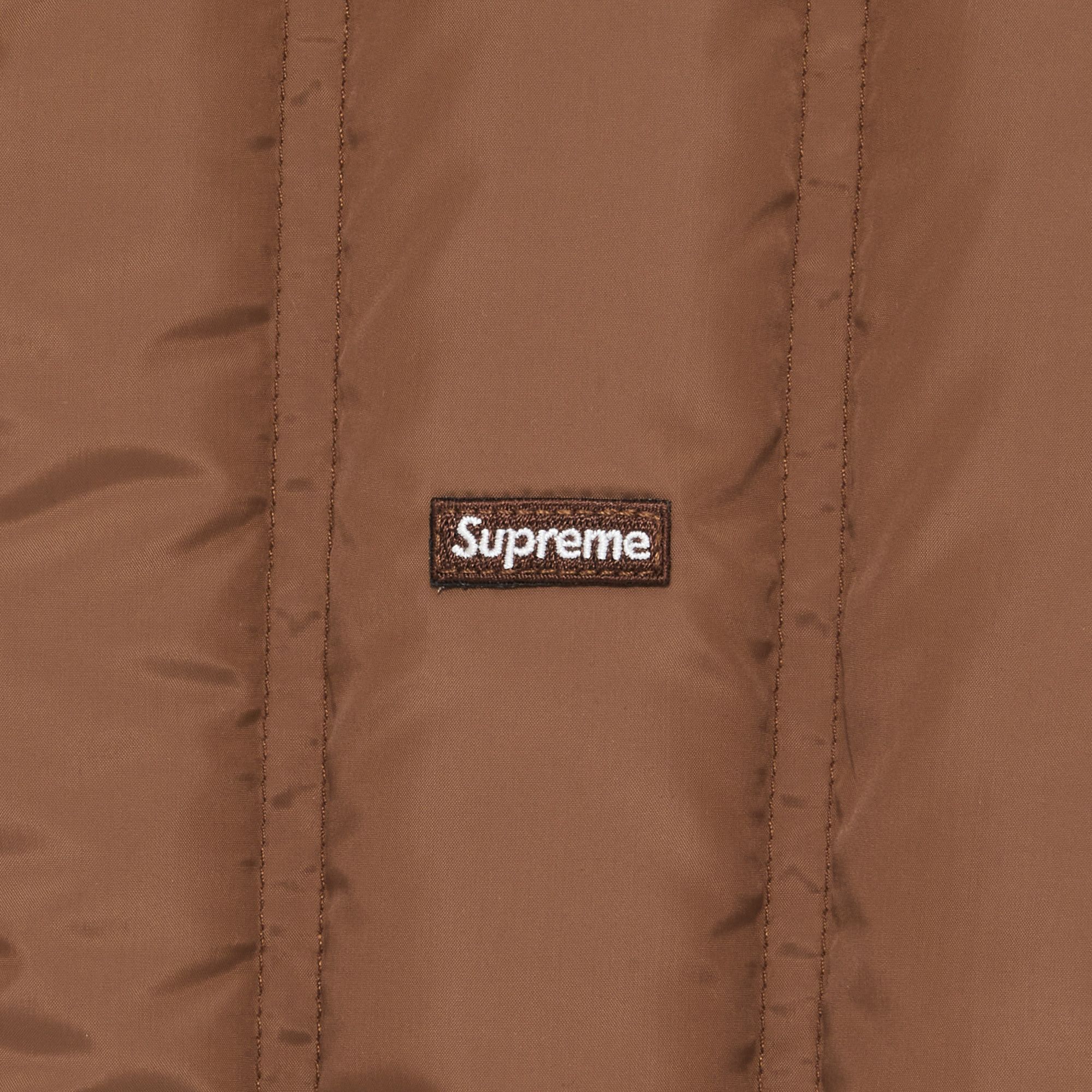 Buy Supreme Flannel Reversible Puffer Jacket 'Brown
