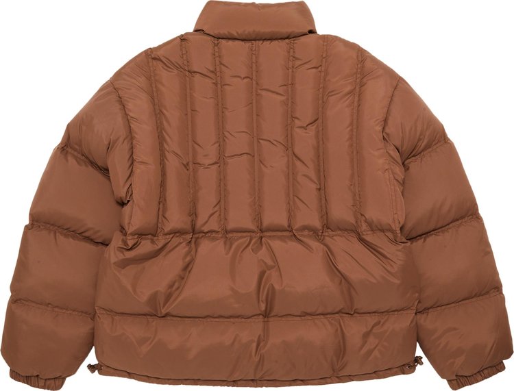 Supreme Flannel Reversible Puffer Jacket Brown