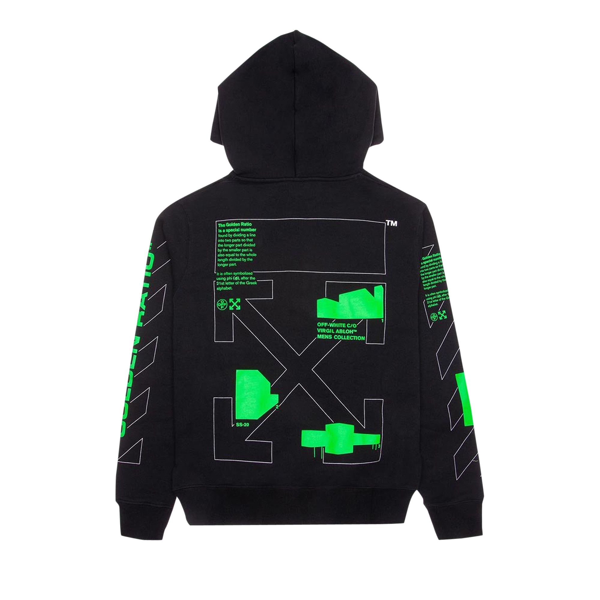 Achetez des Off White Arch Shapes Slim Hoodie Black OMBB034R20E300061045 GOAT FR