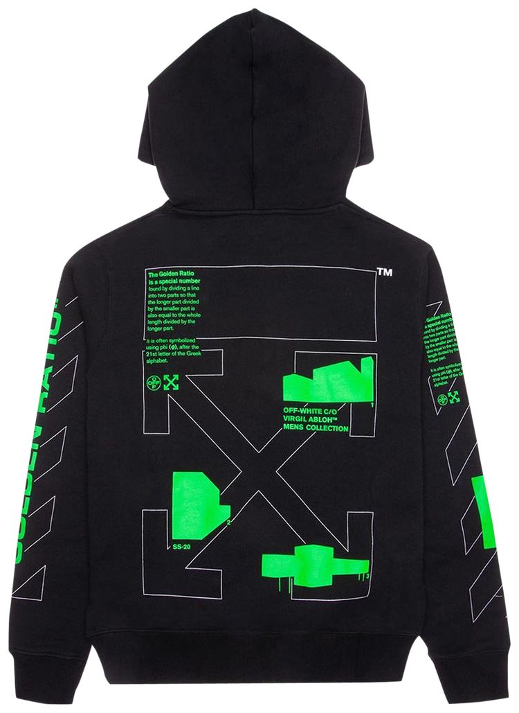 Off White Arch Shapes Slim Hoodie Black