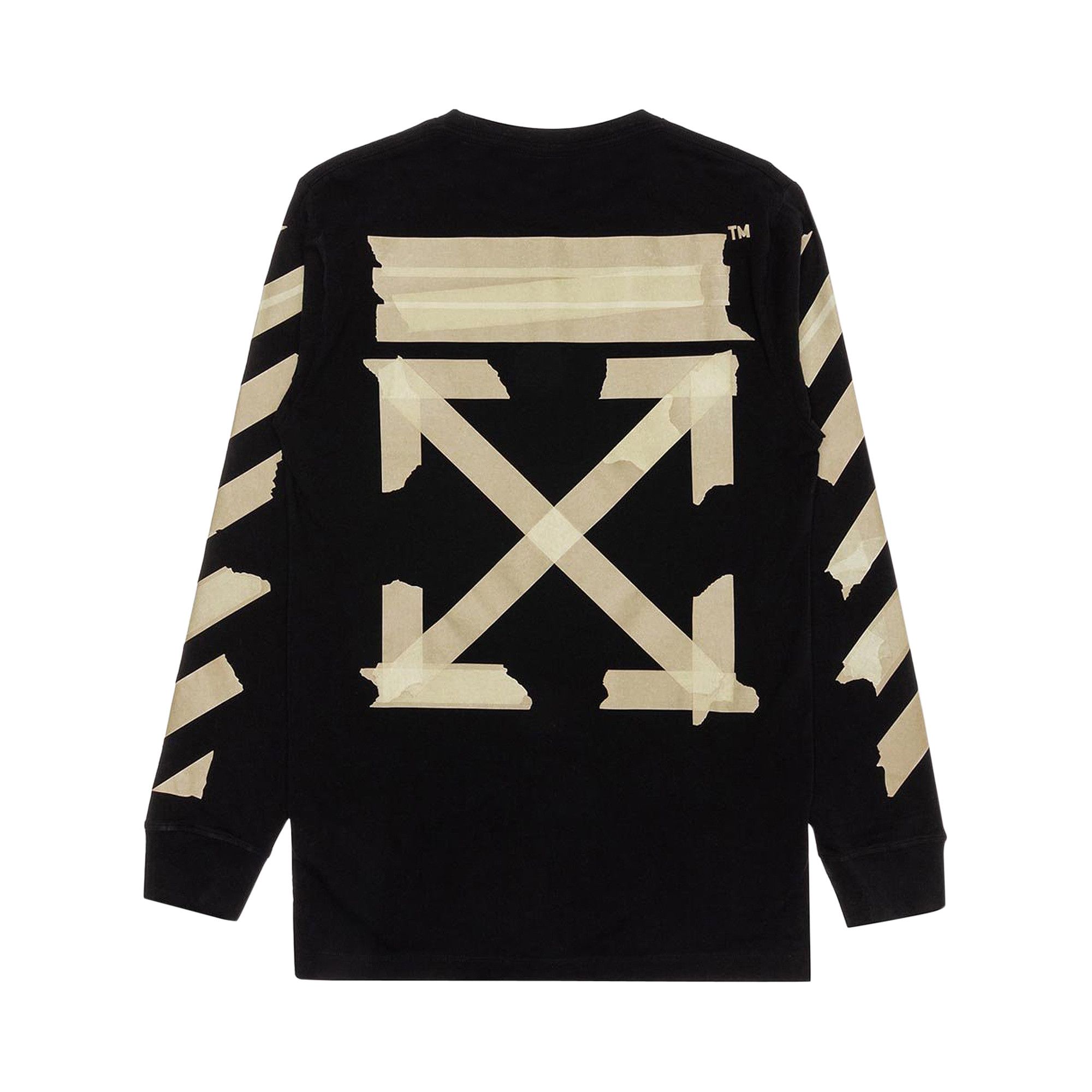 完璧 Tape Off-White Buy Arrows 'Black T-Shirt Sleeve Long レッグウェア