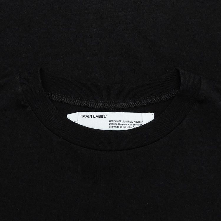 Off White Tape Arrows Short Sleeve Over T Shirt Black