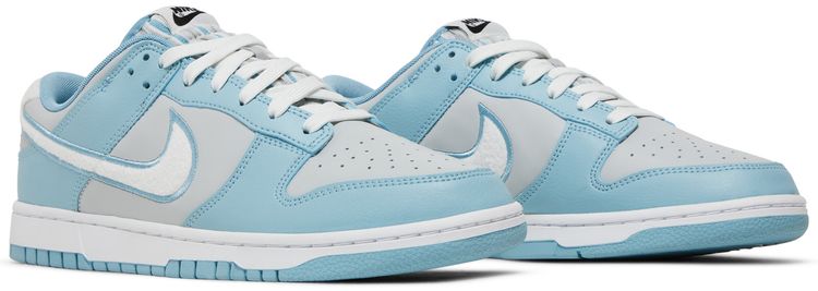 Nike Dunk Low Fleece Swoosh   Light Blue