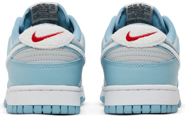 Nike Dunk Low Fleece Swoosh   Light Blue