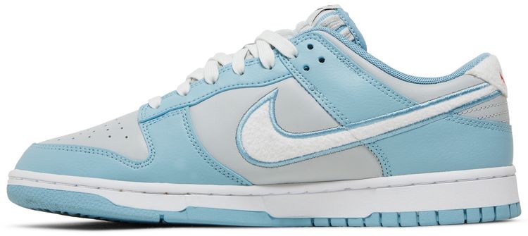 Nike Dunk Low Fleece Swoosh   Light Blue