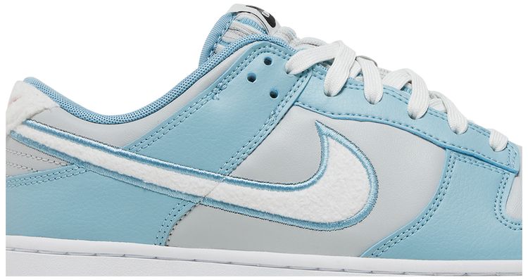 Nike Dunk Low Fleece Swoosh   Light Blue