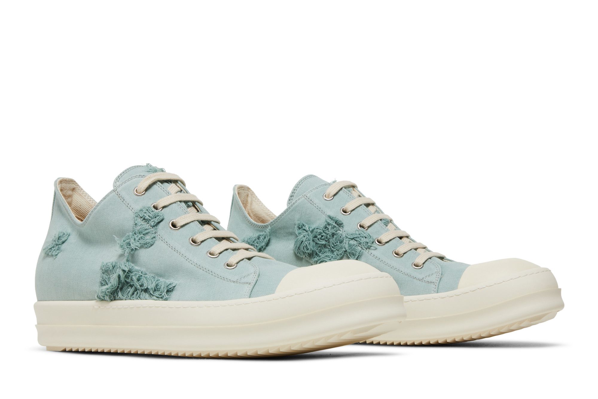 Rick Owens Strobe Cotton Denim Slashed