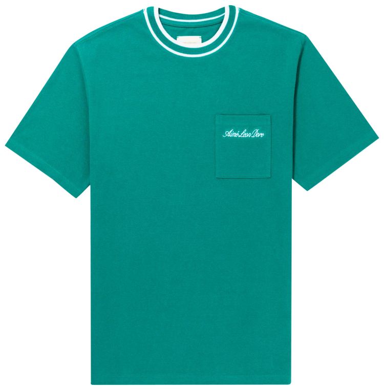 Aime Leon Dore Striped Collar Short Sleeve Tee Parasailing