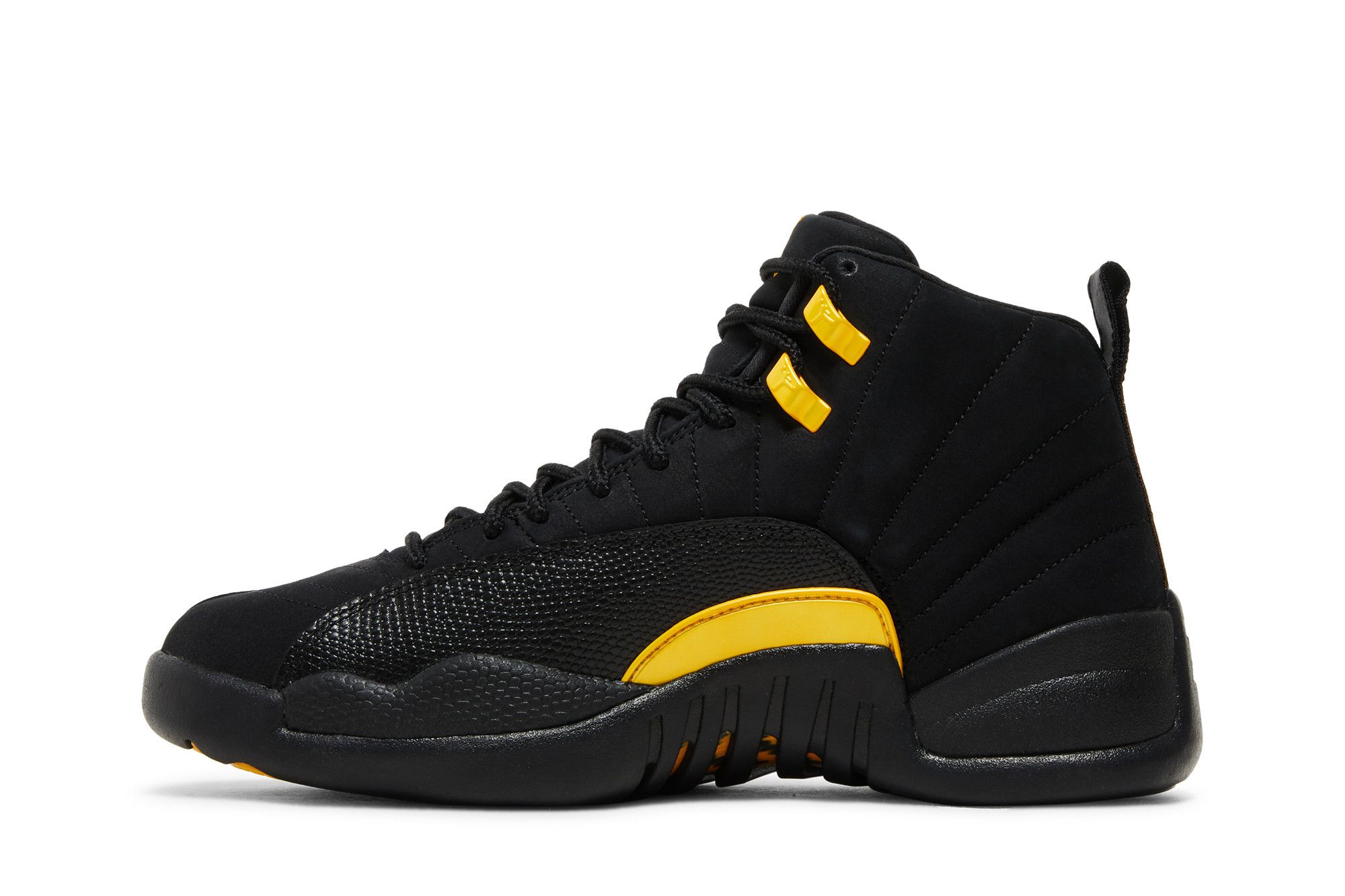 Air jordan 12 black white and gold shop