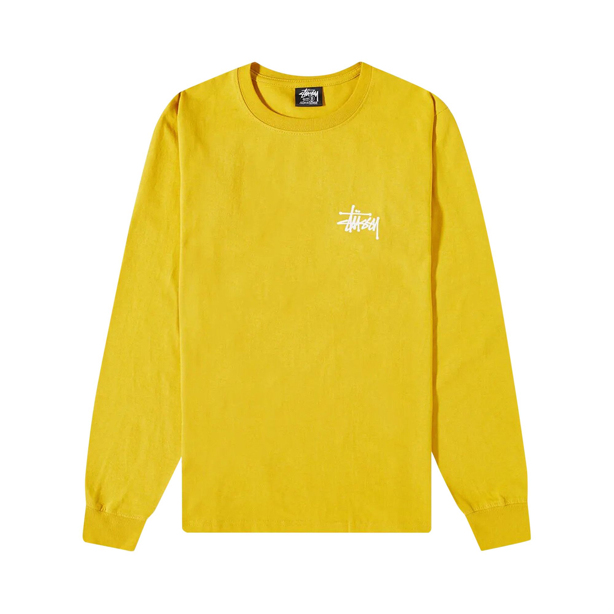 Buy Stussy Basic Long-Sleeve Tee 'Honey' - 1994759 HONE | GOAT
