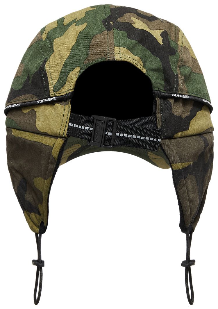 Supreme Packable Ear Flap Camp Cap Woodland Camo