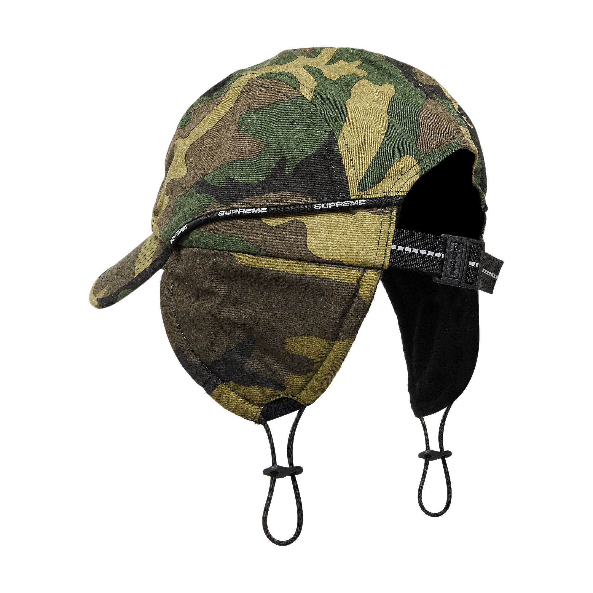 Buy Supreme Packable Ear Flap Camp Cap 'Woodland Camo' - FW22H48 WOODLAND  CAMO | GOAT