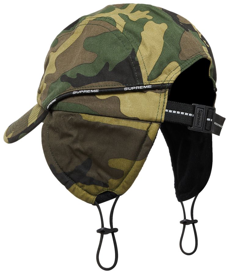Supreme Packable Ear Flap Camp Cap Woodland Camo