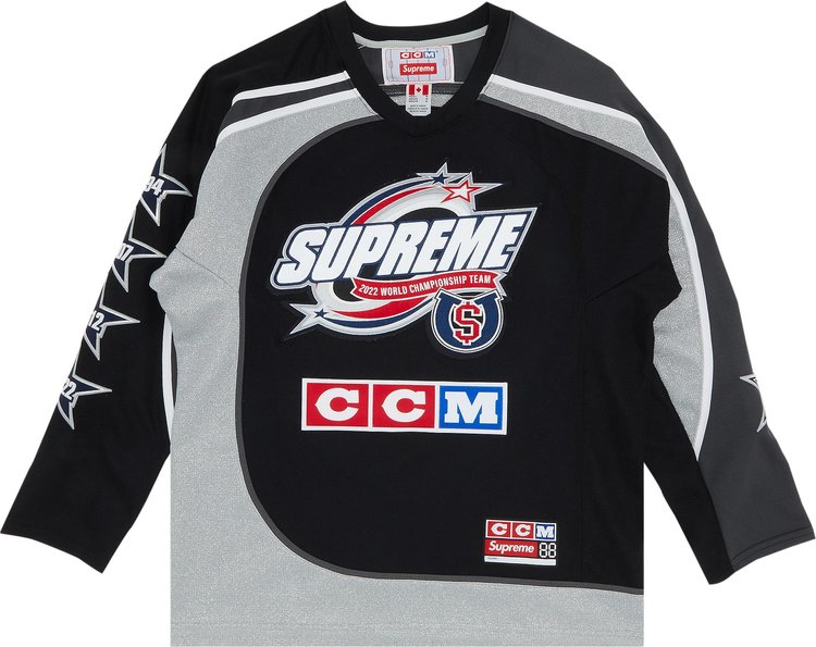Supreme x CCM All Stars Hockey Jersey 'Black'