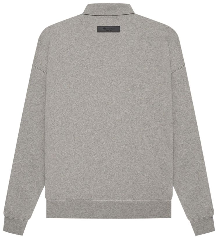 Fear of God Essentials Long Sleeve Polo Dark Oatmeal