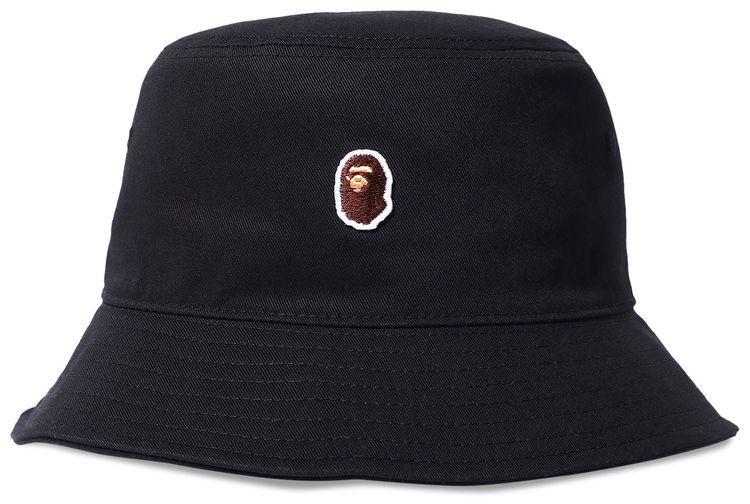 BAPE Ape Head One Point Bucket Hat Black