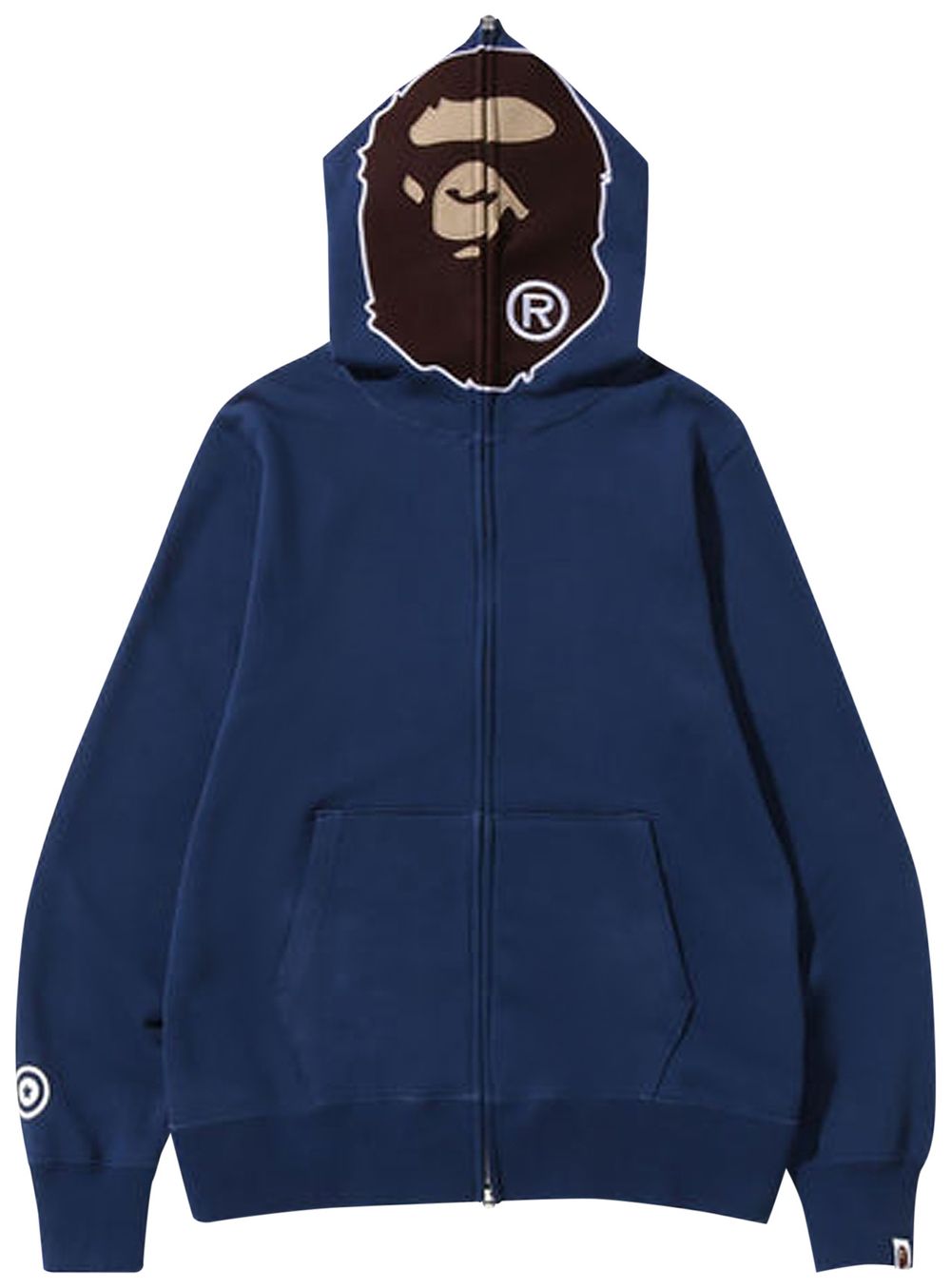 Buy BAPE Overdye 2nd Ape Full Zip Hoodie 'Navy' 1I30 115 003 NAVY GOAT