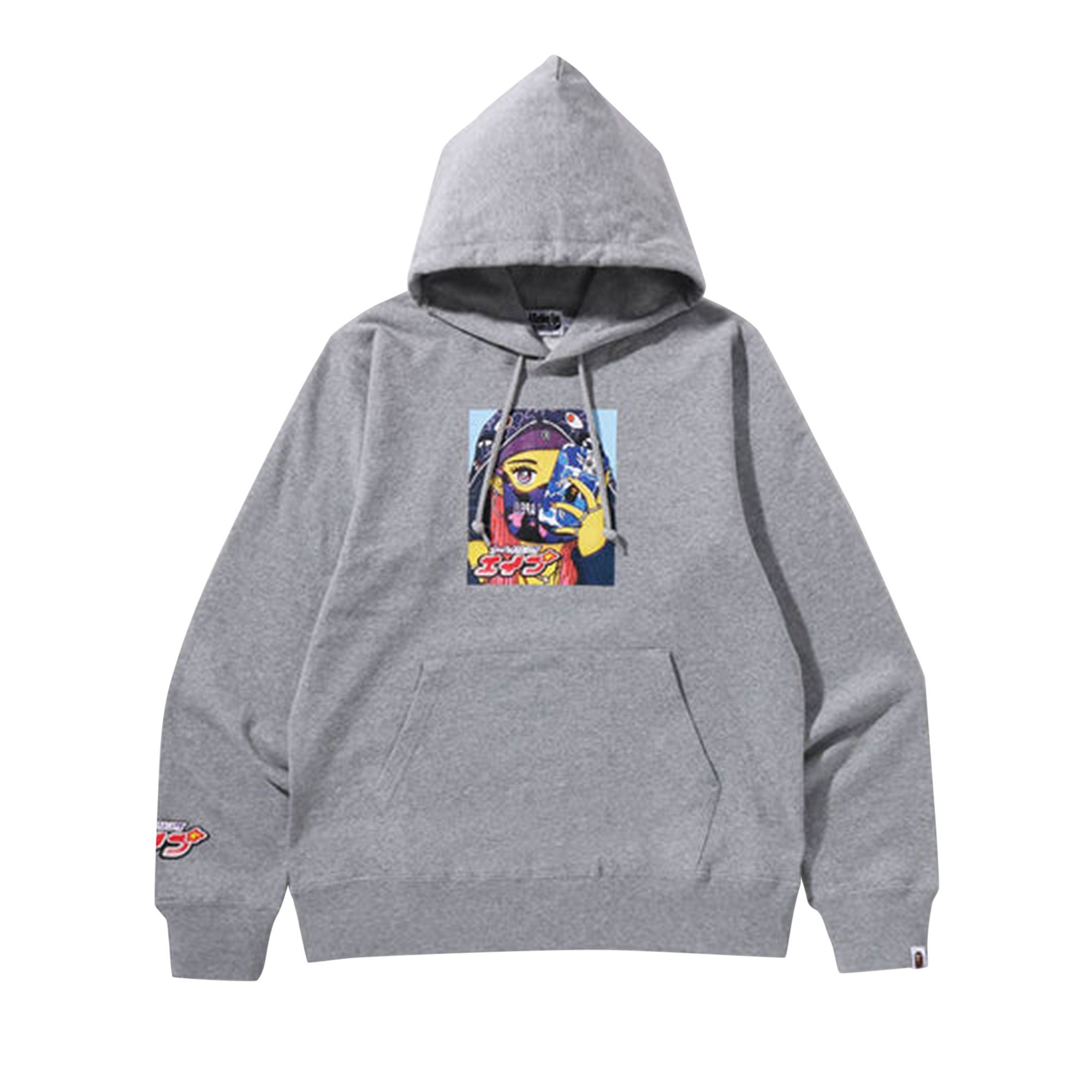 Size xxxl BAPE Girl Pullover Hoodie Grey
