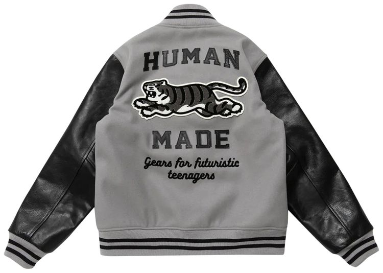 Human Made Varsity Jacket Grey