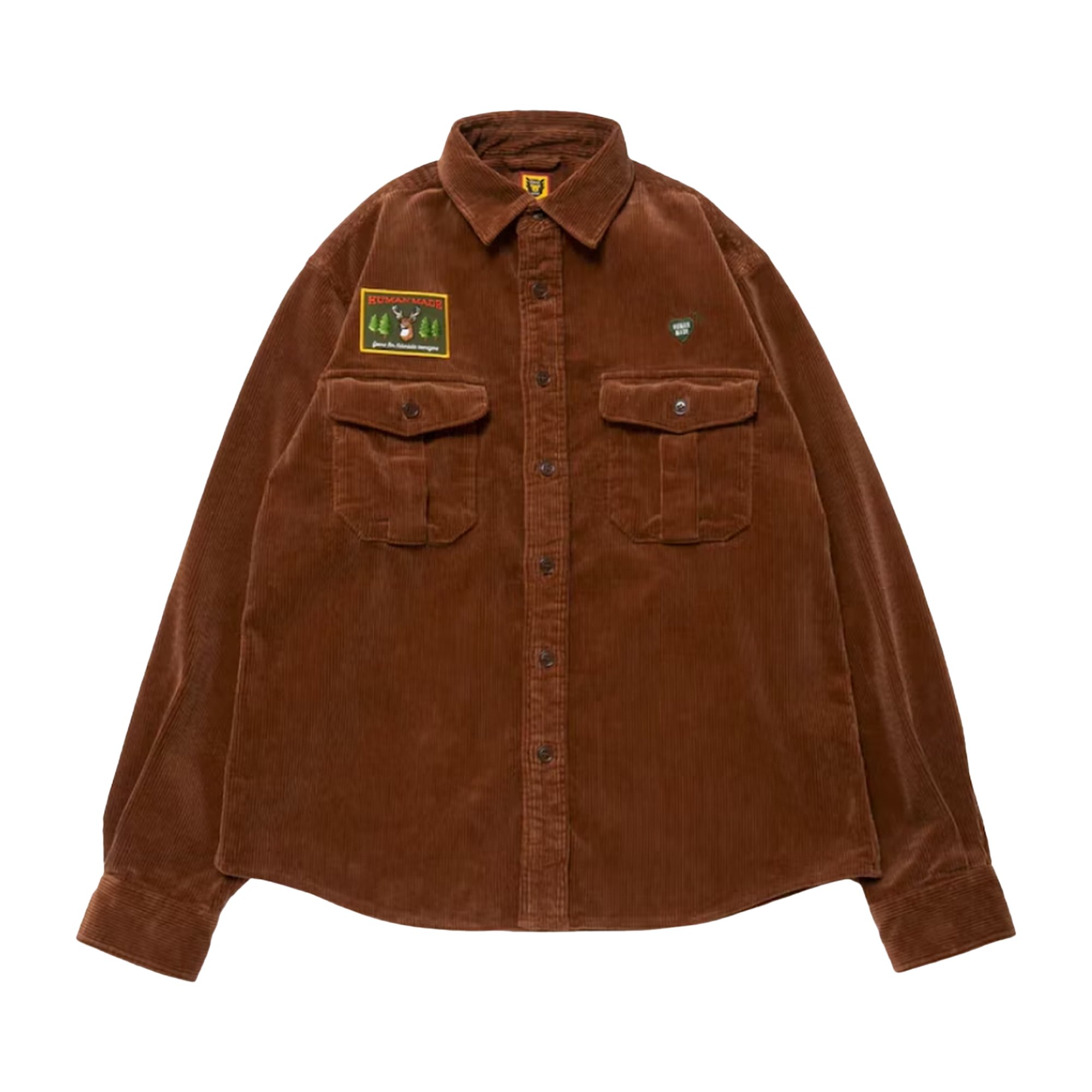 Buy Human Made Corduroy Workshirt 'Brown' - HM24SH006 BROW | GOAT CA