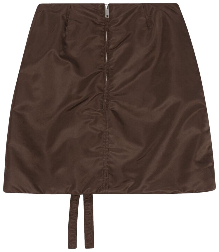 GANNI Mini Skirt Chicory Coffee