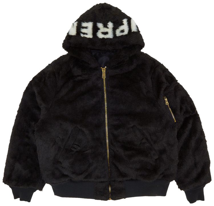 Supreme Faux Fur Reversible MA 1 Black