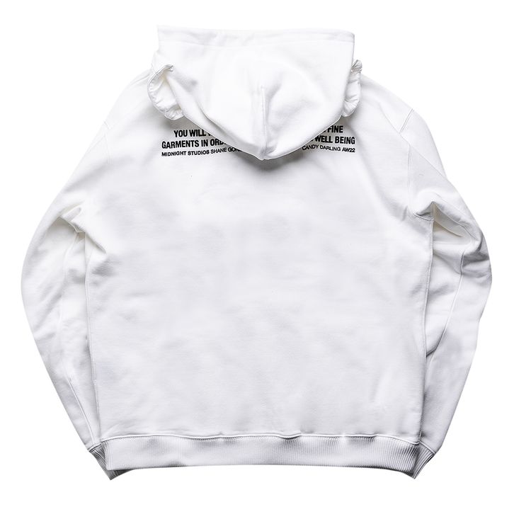 Midnight Studios M Logo Micro Hooded Sweatshirt White